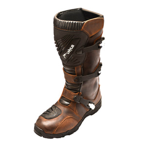 Brown Calf-High Adventure Motorcycle Boots long