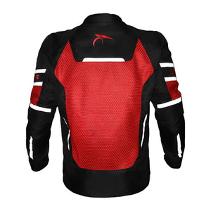 Unyle 3D Airflex Mesh Motorcycle Jacket For Men Red & Black